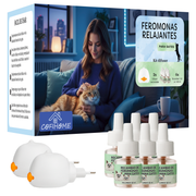 Megapack - Difusor de Feromonas Calmantes para Gatos - 2 Difusor + 6 recambios 48ml - Solución a Estrés Felino